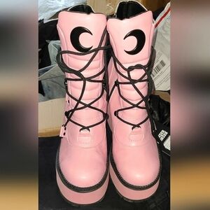 Killstar Broom Rider Zip Up Boots